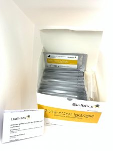 Biolidics Antibody Kit 2019-nCoV IgG/IgM (Colloidal Gold)
